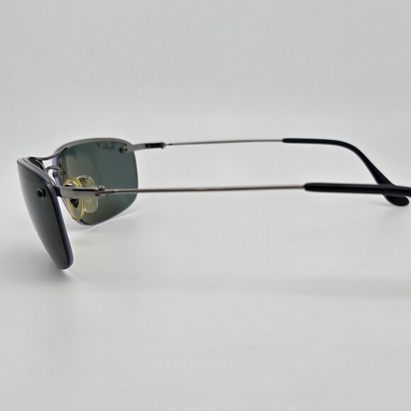 Ray-Ban RB3156 004/9A Top Square Gunmetal Polarized Green Aviator Sunglasses - Picture 3 of 16